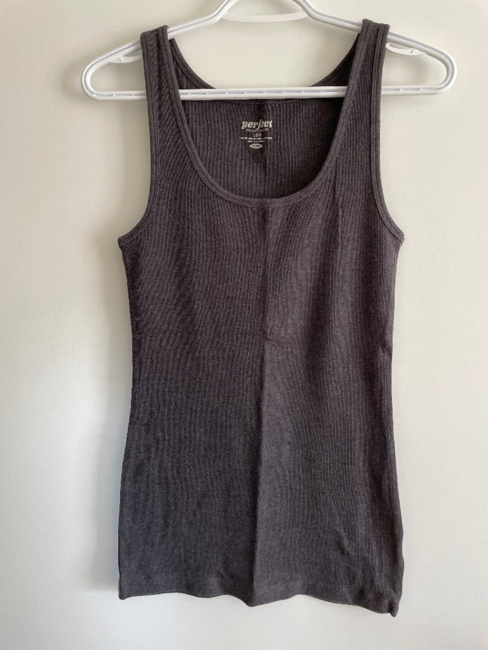 Old Navy Ribbed Dark Grey Tank Top